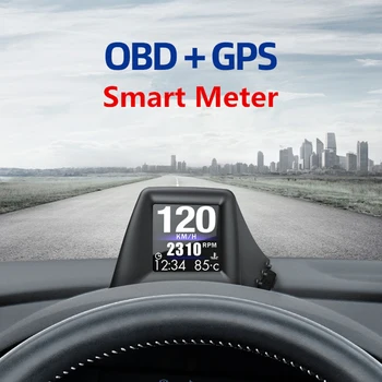 Masina HUD Head-up Display OBD GPS Vitezometrul Avertizare depășire viteză Proiector Parbriz Sistem de Alarma Universal Auto Detectoare de Radar