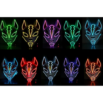 LED Masca de Purjare Petrecere Glow LED Masca Prădător Neon Halloween Masca de Lumină LED, 10 Culori de Partid Masca Petrecere Glow Aprovizionare Dropshipping