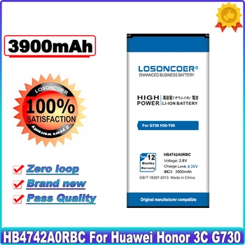 LOSONCOER 3900mAh HB4742A0RBC Acumulator de schimb Pentru Huawei Honor 3C Baterie G740 G730 H30-T00 H30-T10 H30-U10 H30 Telefon