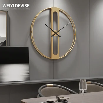 Aur de Lux Ceas de Perete cu Design Modern Living Slient Metal Ceas de Perete Mare de Fier Minimalist Duvar Saati Decor Acasă EB50WC