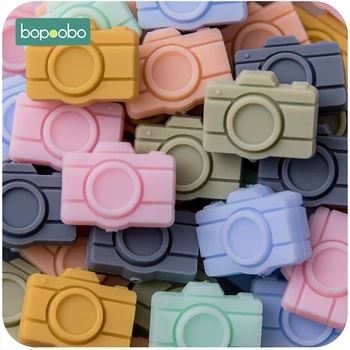 Bopoobo 100PC Camera Silicon Dentitie Margele pentru Copii DIY Masticabile BPA Gratuit Moale în condiții de Siguranță și Non-toxice Alimente Grad Silicon