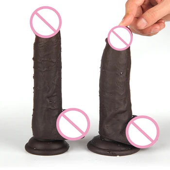 Negru Imens Vibrator Realist pentru Femei Penis Vibrator Anal Pula Butt Plug ventuza Penis artificial sex Masculin Masturbator Jucării Sexuale pentru Femei