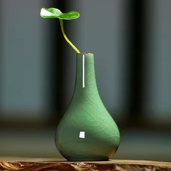 Fierbinte de vânzare Flori Verde Celadon Mini Vaza Camera de zi de Decorare Ceramică cu Fund Rotund de Masă Oală Nordic decor Plante Vaze