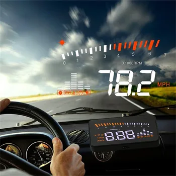 1SET Masina hud head up display Universal vitezometru Peste-viteza de Alarmă Digital Auto-styling vitezometru mașină de Parbriz