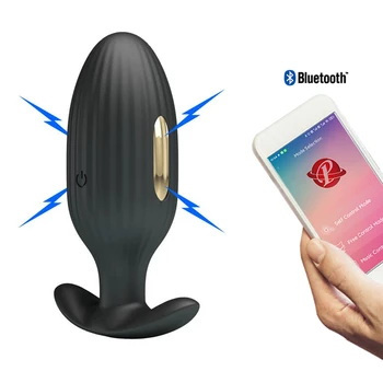 Bluetooth APP de Control de Șoc Electric Clitoridian G Spot Vibrator dop anal Vibrator Anal Dildo Adult Jucarii Sexuale Pentru Cupluri
