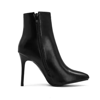 2020 Femei Cizme De Moda Subțire Toc Glezna Cizme Sexy Degetul Ascutit Fermoar Cizme Toamna Iarna Doamnelor Pantofi Negru Albastru Rosu