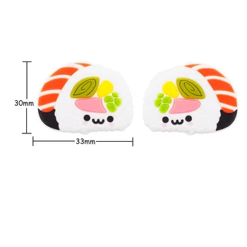 Chengkai 50pcs Silicon Sushi Forma Margele DIY copil Copil Suzeta Dummy Dentitie Face Colier Senzoriale Jucărie de Calitate Alimentară Margele