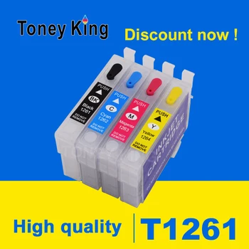 Toney Regele T1261 Refillable Cartuș de Cerneală Pentru Epson Stylus NX330 430 forței de Muncă 520 60 435 545 630 633 635 645 840 845 Imprimanta 11926