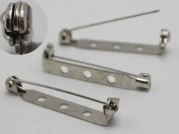 50 farfurii de Argint Broșă Pin Bar Spate Cu Siguranta 32mm DIY Insigna Ambarcațiuni de Cusut