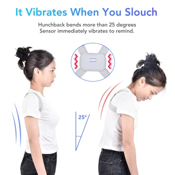 Smart Corector de Postura Înapoi Corsete Automat Memento Vibrații Reglabile Bretele Spate Centura de Sprijin pentru Copii Femei Bărbați