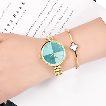 CURREN Femei Ceasuri de Top de Brand de Lux din Oțel Inoxidabil Curea Ceas Doamnelor Analog Cuarț Ceas de mână Stil Simplu Ceas reloj mujer
