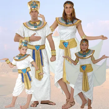 Carnaval Exotic Faraon Egiptean Costume Halloween Femei Bărbați Adulți De Anul Nou Printesa Cosplay Bal Mascat