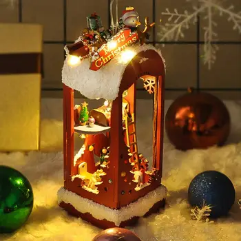 Crăciun Cabana Cabana Casa in Miniatura a CONDUS Lumina de Decor pentru Acasă de Crăciun, Ornamente de Crăciun Noel Noi Anul 2021