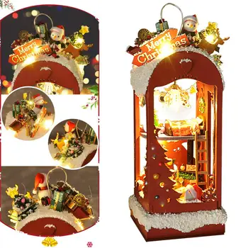 Crăciun Cabana Cabana Casa in Miniatura a CONDUS Lumina de Decor pentru Acasă de Crăciun, Ornamente de Crăciun Noel Noi Anul 2021