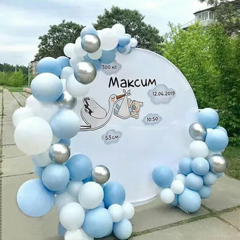 Macaron Albastru Pastel Alb Balon Ghirlanda Arc Kit Confetti, Baloane Nunta, Ziua De Naștere Petrecere Copil De Dus Decor Baloane