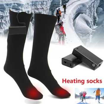 3V Termică Bumbac Încălzit Șosete Bărbați Femei Baterii de Iarnă Picior mai Cald Electric Șosete Pentru Drumeții, Vânătoare, Pescuit de Gheață