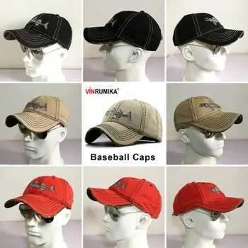 2020 Unisex Casual Model Pește de Înaltă Calitate Șapcă de Baseball pentru Bărbați Bumbac Pur Negru Sepci de Baseball de Culoare Kaki Snapback Pălării