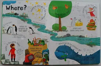 Usborne lift-the-flap Questiones și Răspunsuri Învățământ limba engleză, Cărți cu poze pentru Copii de învățare timpurie lectură cadou