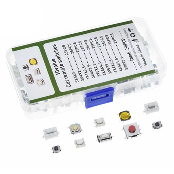250Pcs 10-Tipuri Tactil Buton Comutator de Control de la Distanță Masina Taste Touch Microîntrerupător