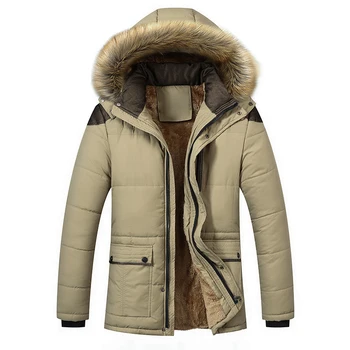Jachete de iarnă pentru Bărbați 2020 Nou Guler de Blana cu Gluga Hanorac Jacheta Barbati Gros Windproof Casual Mens Jachete Si Paltoane Plus Dimensiune 4XL 5XL
