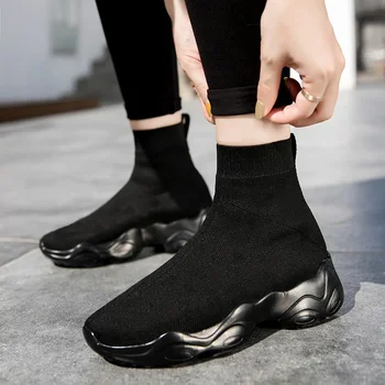 MWY Moda Vulcanizat Pantofi Glezna Șosete Pantofi Femei Casual Confortabil Formatori Negru Platforma Adidasi Unisex Zapatos De Mujer
