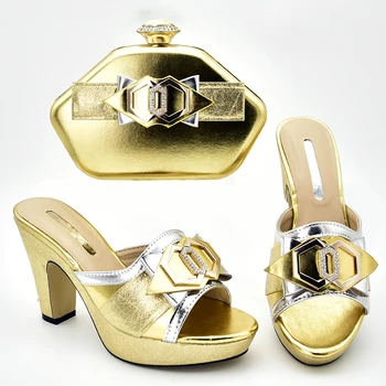 Mai nou Design Italian, Pantofi și Genți de mână Pentru a se Potrivi Pantofi cu Set de Sac de Pantofi și Sac Set Africane Seturi 2018 Petrecere Pantofi și Geantă Set 12125