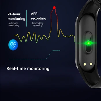 2 buc Cuplu M4 Brățară Inteligent Rata de Inima tensiunea de Sănătate Impermeabil Ceas Inteligent Bluetooth Ceas Bratara Fitness Tracker