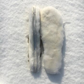Piele De Oaie Tălpi Naturale Guler De Blană Lână Cașmir Termică Adult Copii Pantofi De Iarna Cald Cizme De Zapada De Pantofi Pad Supradimensionat