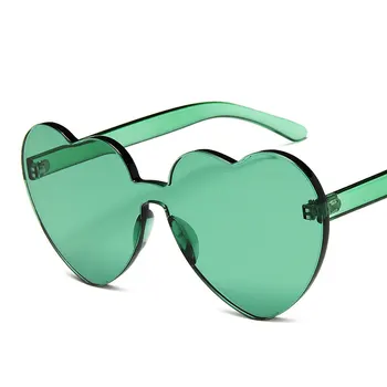 Ochelari de soare pentru femei jeleu drăguț de culoare Siamezi ochelari populare multicolore faimosul brand Lightweight2019 Nouă tendință în formă de inimă doamnelor