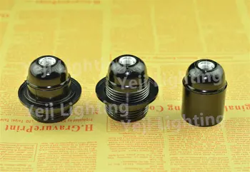 Cel mai bun Preț Neagră Perioadă Stil E27 E14 Șurub suport lampă E27 Bec Titularul Lampă Pandantiv Socket accesorii de iluminat