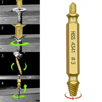 6pcs Deteriorat Screw Extractor Viteza Drill Bits Instrument Dublu Partea Durabil Rupt Șurubul de Demontare Șurub de Înaltă Rezistență Accesorii