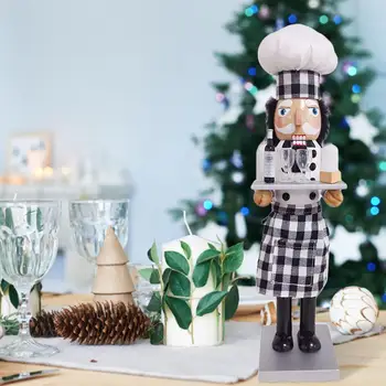 Copiii de Anul nou Papusa 38 cm Lemn spargatorul de Nuci Soldat Chef Crăciun Fericit Decor Pandantive Ornamente pentru Pomul de Crăciun Decor