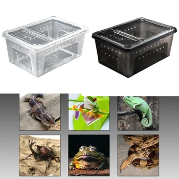45# Plastic Mat Reptile Hrana Cutie Șopârlă Spider Incubație De Creștere Recipient Consumabile Pet Feeding Box