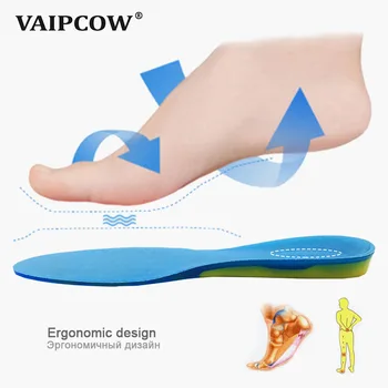 VAIPCOW Silicon Gel Insoles Picior de Îngrijire pentru Fasciita Plantara ortopedice Masaj Insertii de Pantofi Absorbție de Șoc tampon Pantof Unisex