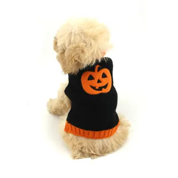 Abrrlo Halloween pentru animale de Companie Câine Haine de Dovleac Pulover Pentru Caini Pisici Haine Bulldog, Pug Yorkie Haine Catelus Straturi Vesta XXS-XXL