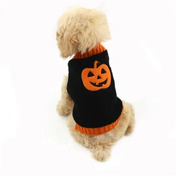 Abrrlo Halloween pentru animale de Companie Câine Haine de Dovleac Pulover Pentru Caini Pisici Haine Bulldog, Pug Yorkie Haine Catelus Straturi Vesta XXS-XXL