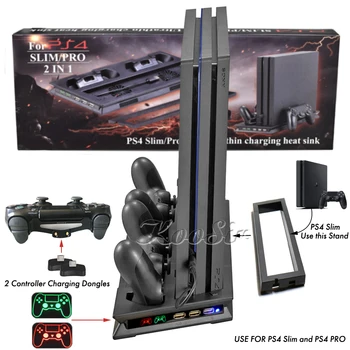 PS4 PRO SLIM Stand Vertical Controller LED Încărcător Stație de Încărcare Ventilatorului de Răcire PS 4 Accesorii pentru Sony Playstation 4 S