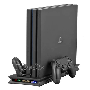 PS4 PRO SLIM Stand Vertical Controller LED Încărcător Stație de Încărcare Ventilatorului de Răcire PS 4 Accesorii pentru Sony Playstation 4 S