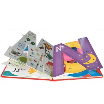 56 pagini Meu Minunat Carte Alfabet ABC original în engleză bord Cărți pentru copii copii de Învățare de Învățământ Cuvânt Cu Litere în Formă de Libros