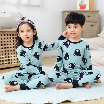 Copii de Craciun Set de Pijama Copii Pijamale Baieti Acasă Pijamale Desene animate Fete de Îmbrăcăminte Costum de Pijama Copii 2-14T Bumbac îmbrăcăminte de noapte