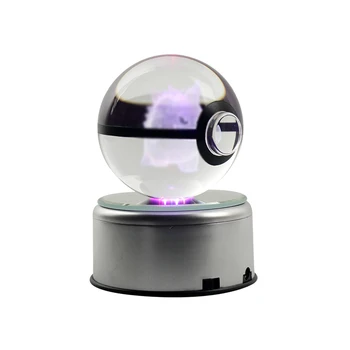 De Vânzare la cald Cristal Poke Balon cu Laser, Gravare 3D Sferă de Sticlă cu Lumină Led Bază Globală Decor Acasă de Ziua de nastere Cadouri de Craciun