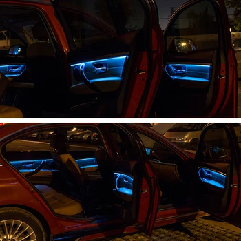 Lumină ambientală 2 culori pentru bmw f30 seria 3 auto interior ușă interioară castron se ocupe de cotiera de lumină LED-uri atmosferă lămpii de interior