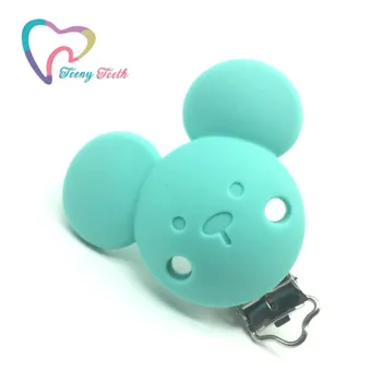Teeny Dinți 20BUC Mouse-ul Forma de Suzeta Lant Clip,Suzeta Clip,Silicon Clip Selectabile Silicon Dentitie Margele Suspensor Clip