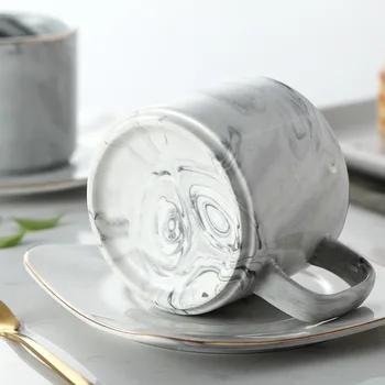 Marmura Ceașcă De Cafea Farfurioare Mici Europene De Lux Ceramica Ceai După-Amiaza Ceai Parfumat Ceai Negru Originalitate Set De Ceai Tazas Copos