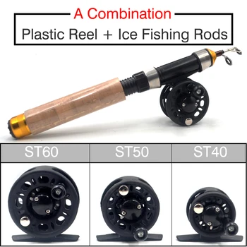 MNFT 1Set Tambur Filare Pescuit Roata si Iarna de Gheață Tijă de Pescuit de Gheață Rod Combo Pescuit Kit Metal&plastic de Pescuit Roți