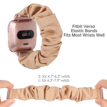 Wearlizer Material Elastic Elastic Band pentru Fitbit-Versa 2 Femei Moale Țesute Sport Înlocuire Curea Accesorii pentru Fitbit-Versa