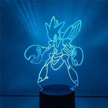 TAKARA TOMY Pokemon Scizor Figura Anime 3D LED Toys Set de Acțiuni Figma Monstru de Buzunar Luminile de Noapte de Colectie Lampă de Masă Juguetes