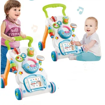 Baby walker Potrivit pentru învățarea timpurie a copilului de Asistent multifunctional copil cărucior Sit-to-Stand Walker