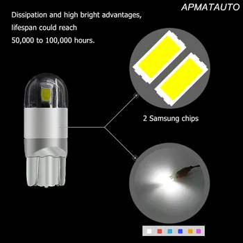 2x T10 pentru Samsung Chips-uri de Parcare Lateral Bec cu LED-uri Pentru Hyundai IX35 I30 VERNA SONATA TUCSON TERRACAN ACCENT, ELANTRA SOLARIS