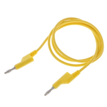 5 Buc 4mm Dual Banana Plug Buna Plumb Cablu de Testare Pentru Multimetru 1m 5 Culori în formă de U aligator clip